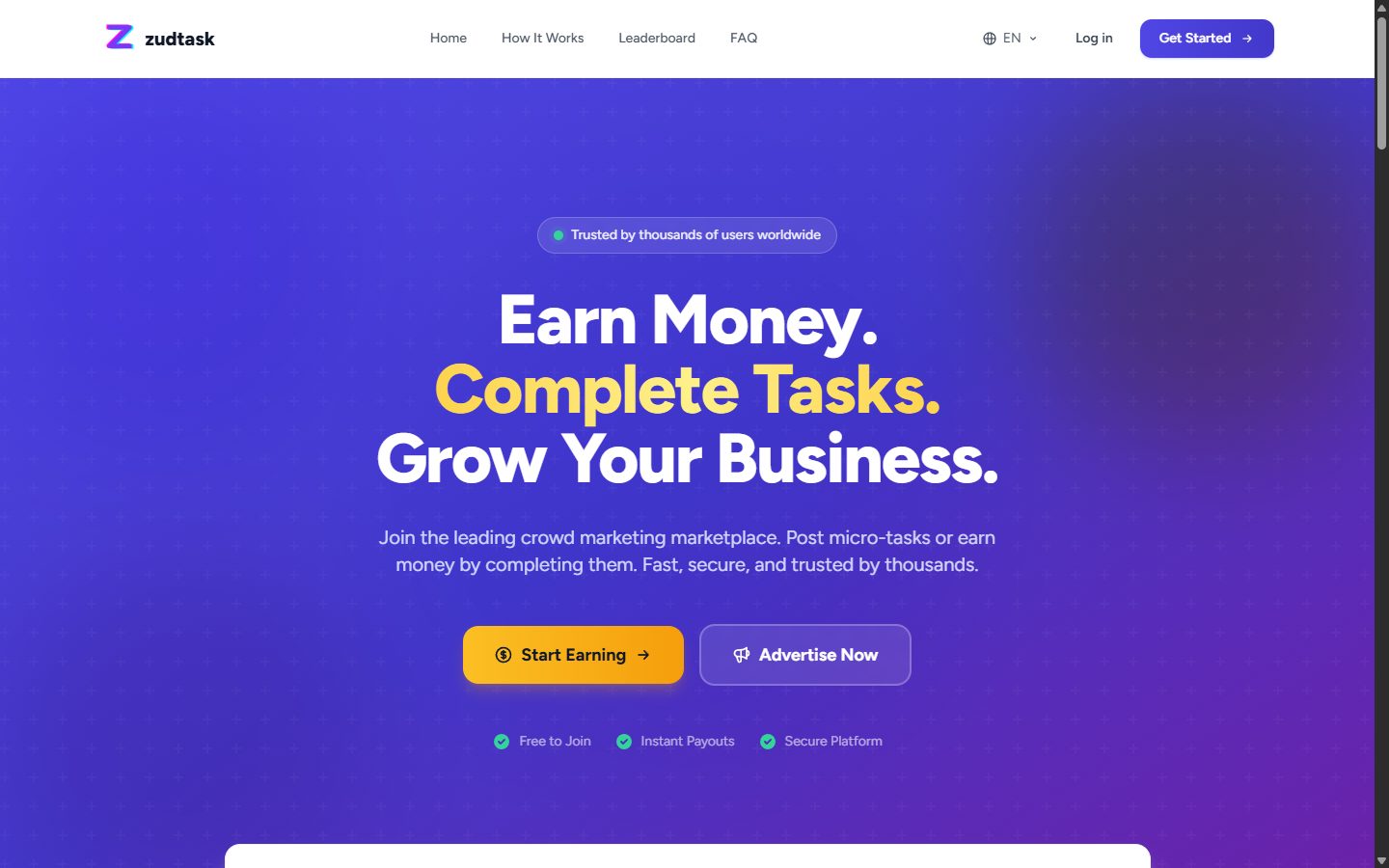 ZudTask โ Micro-tasks Marketplace